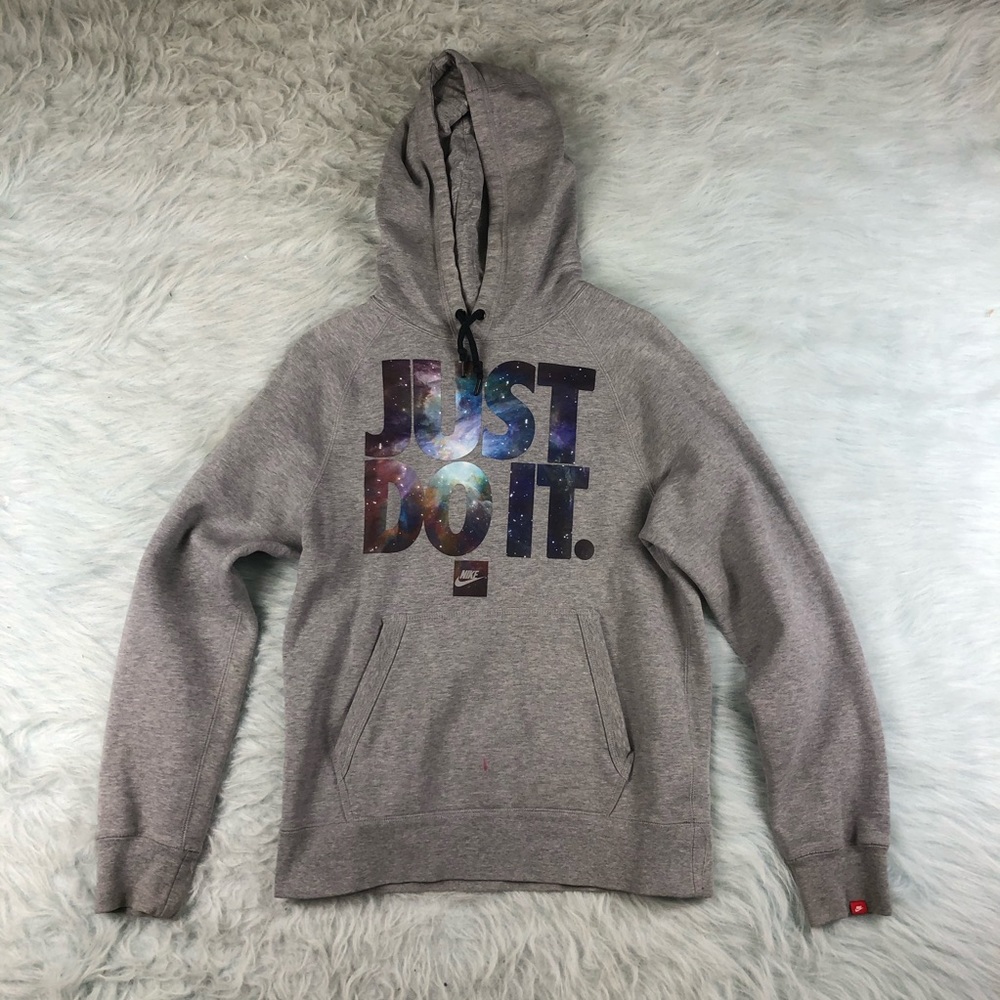 Nike Galaxy Just Do It Hoodie Pullover Men’s Small - Picture 1 of 6